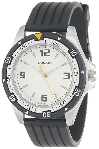 Sonata White Dial Analog watch For Men-NR7930PP01
